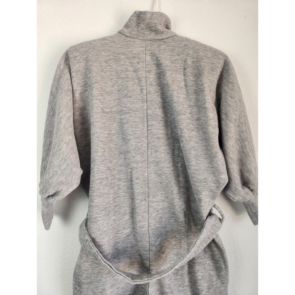 Lucie Ann Beverly Hills Jumpsuit Gray Long Sleeve Shoulder Pads Pockets Belt - Picture 8 of 11